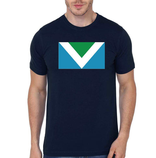 Vegan Flag Navy Blue T-Shirt
