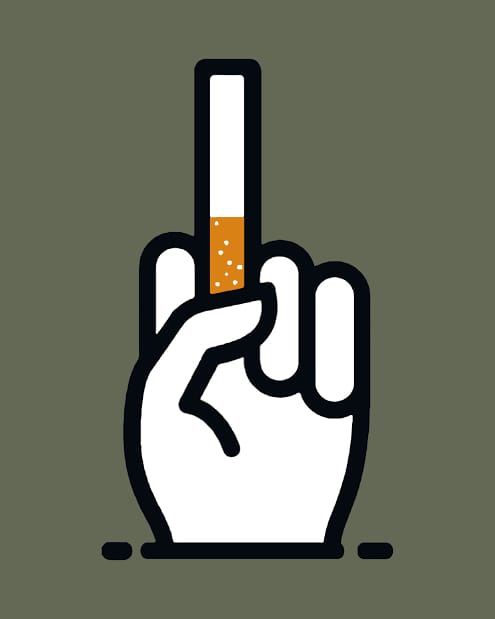 Middle Finger Cigarette T-Shirt