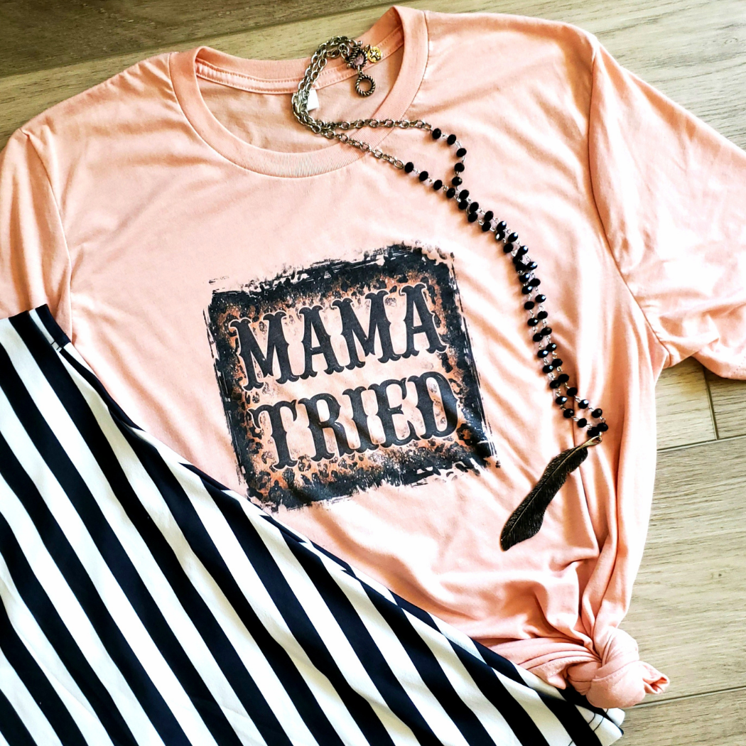 Mama Tried Leopard Graphic Tee