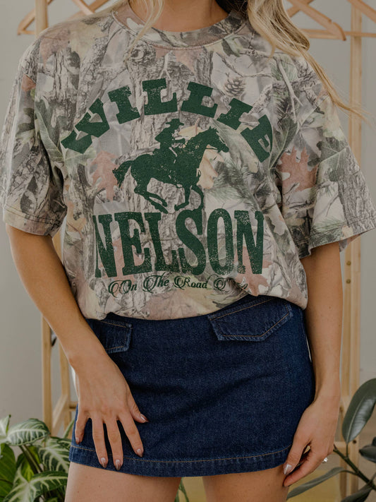 Willie Nelson Arch Horse Licensed Camo Tee