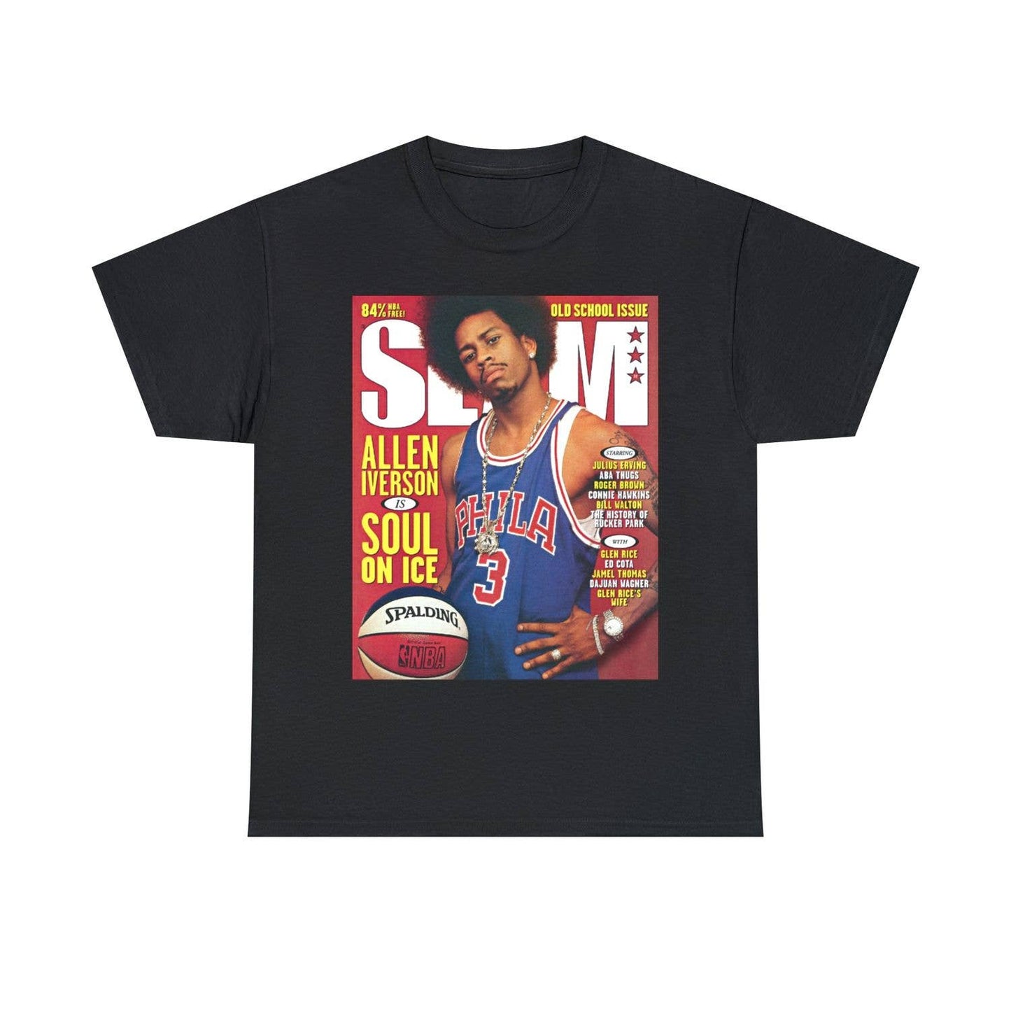 Slam Cover Tee Shirt - Philadelphia 76Ers Allen Iverson