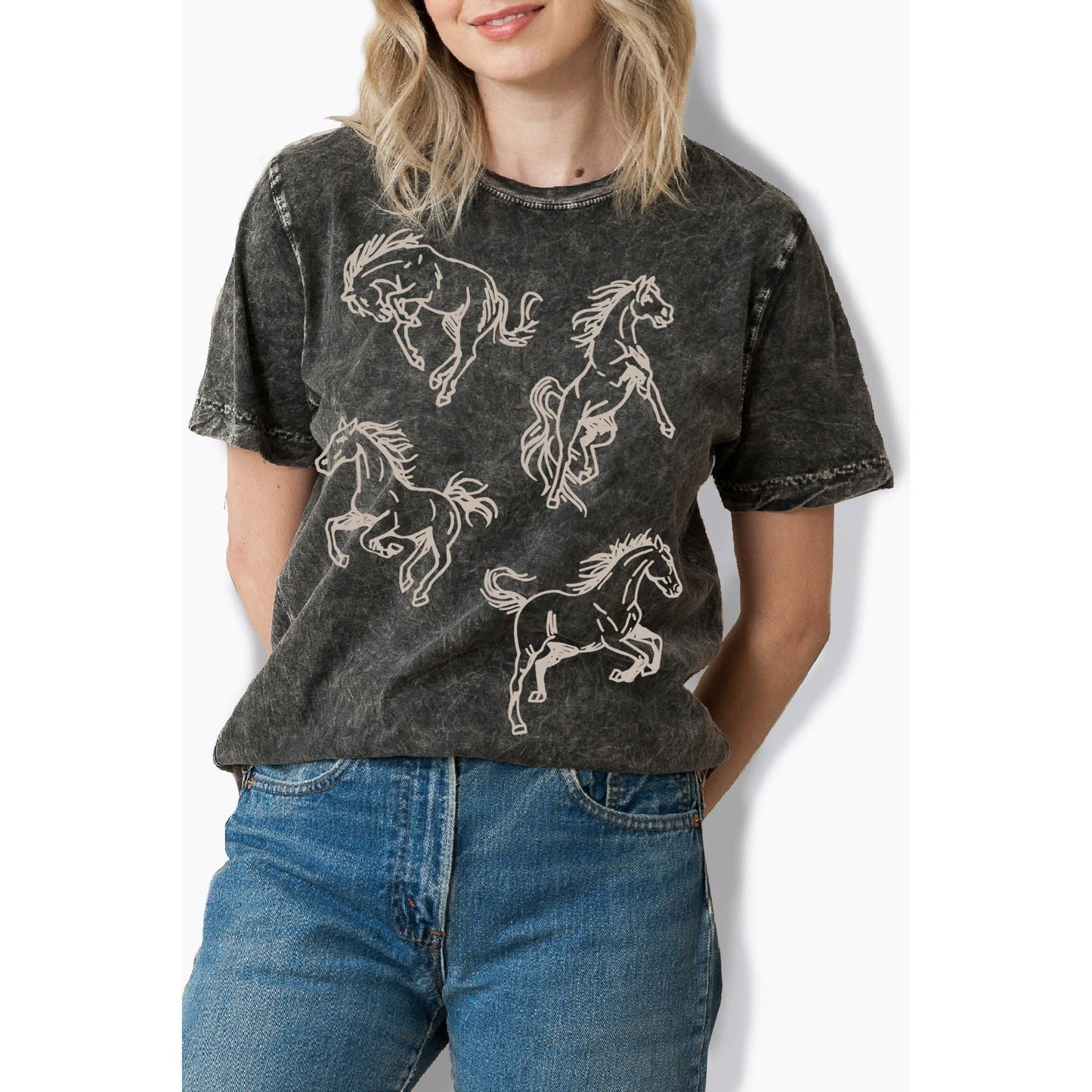 Howdy Horse Mineral Washed T Shirt