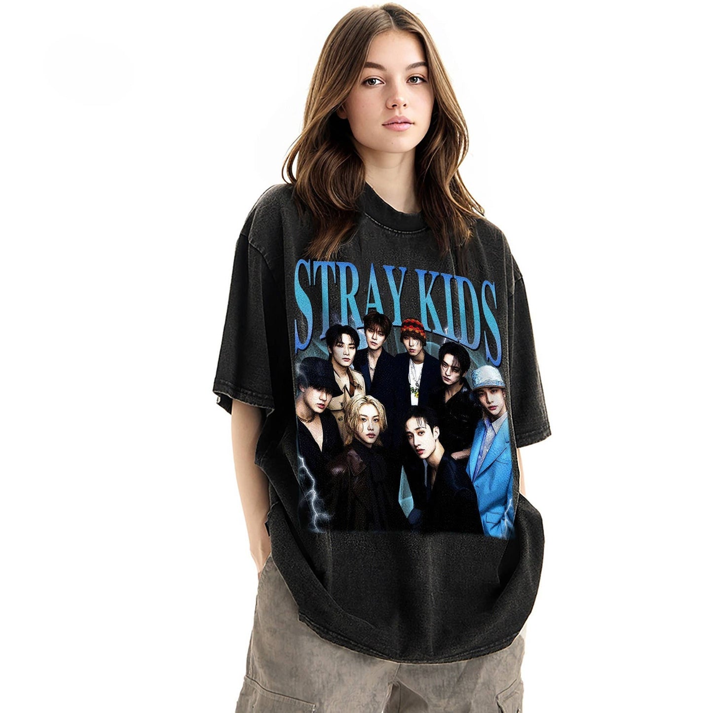 Limited Stray Kids Vintage Unisex 90S Retro Graphic Tee