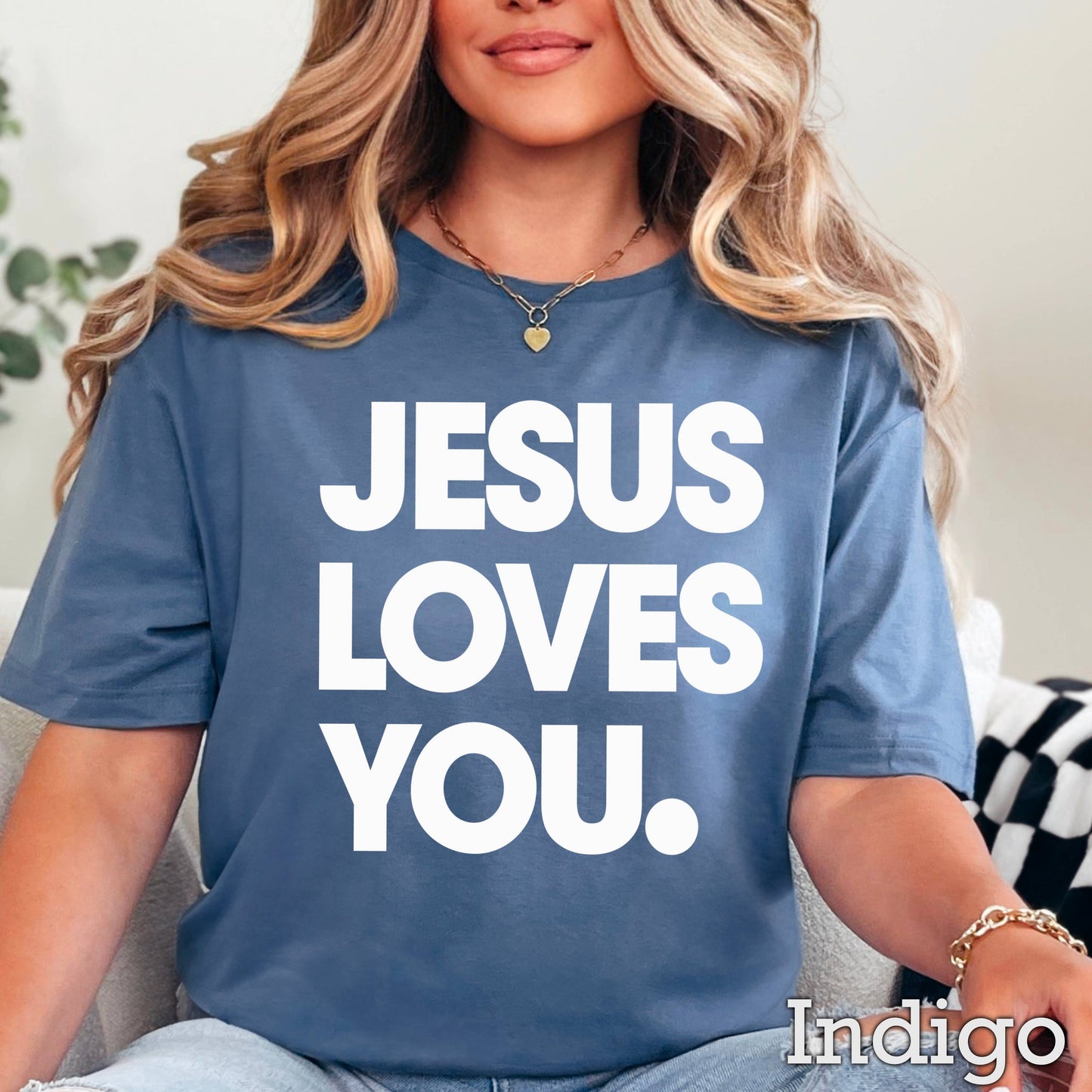 Jesus Loves You  Christian Graphic Shirt | Gildan