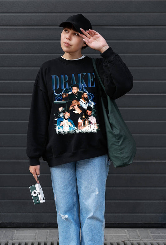 Drake-Inspired Sweatshirt Vintage Style Rap Merch Concert