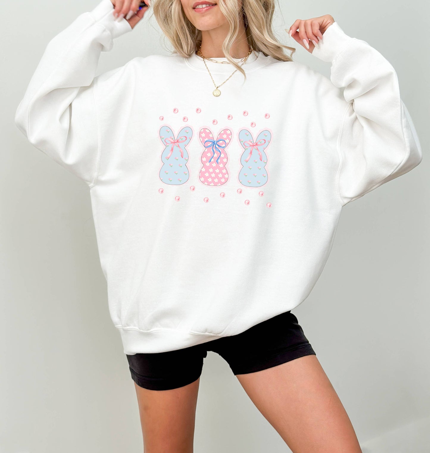 Easter Sweatshirt, Bunny Ears, Loungewear, Easter Coquette