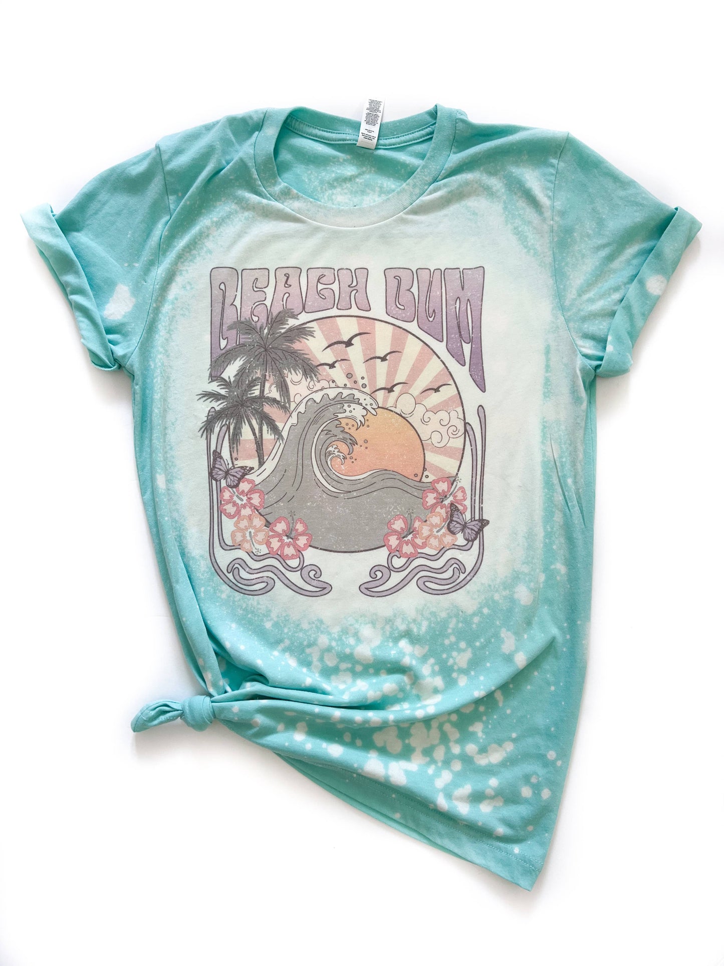 Mint Beach Bum Bleached Tee