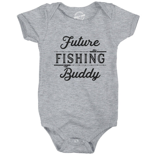 Future Fishing Buddy Baby Bodysuit Fishing Graphic Tee