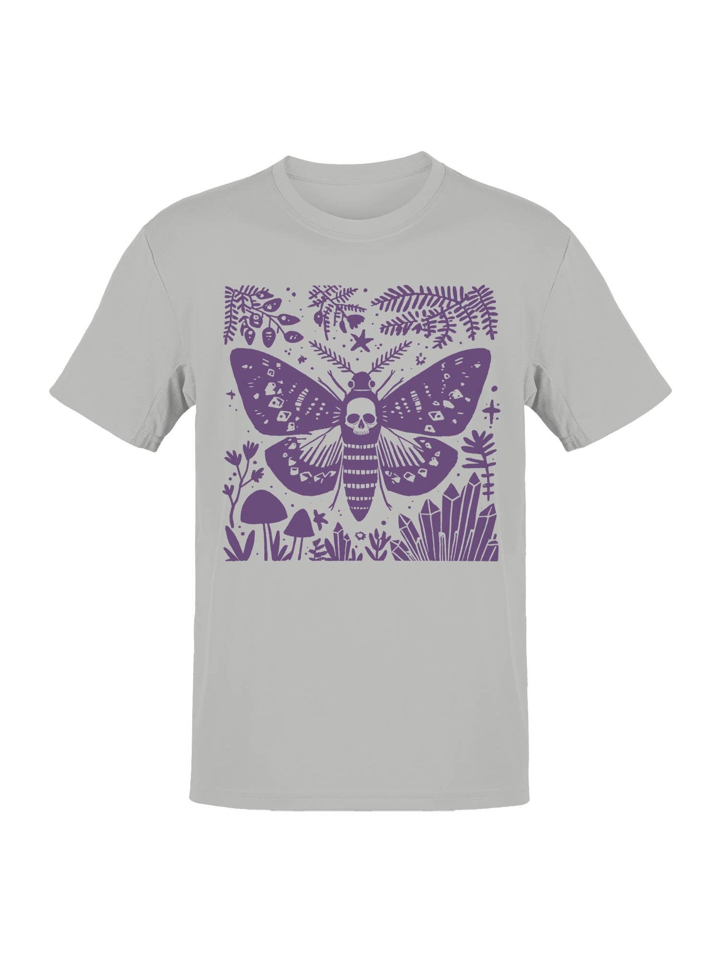 Moth with Skull and Floral Elements Men's T-Shirt