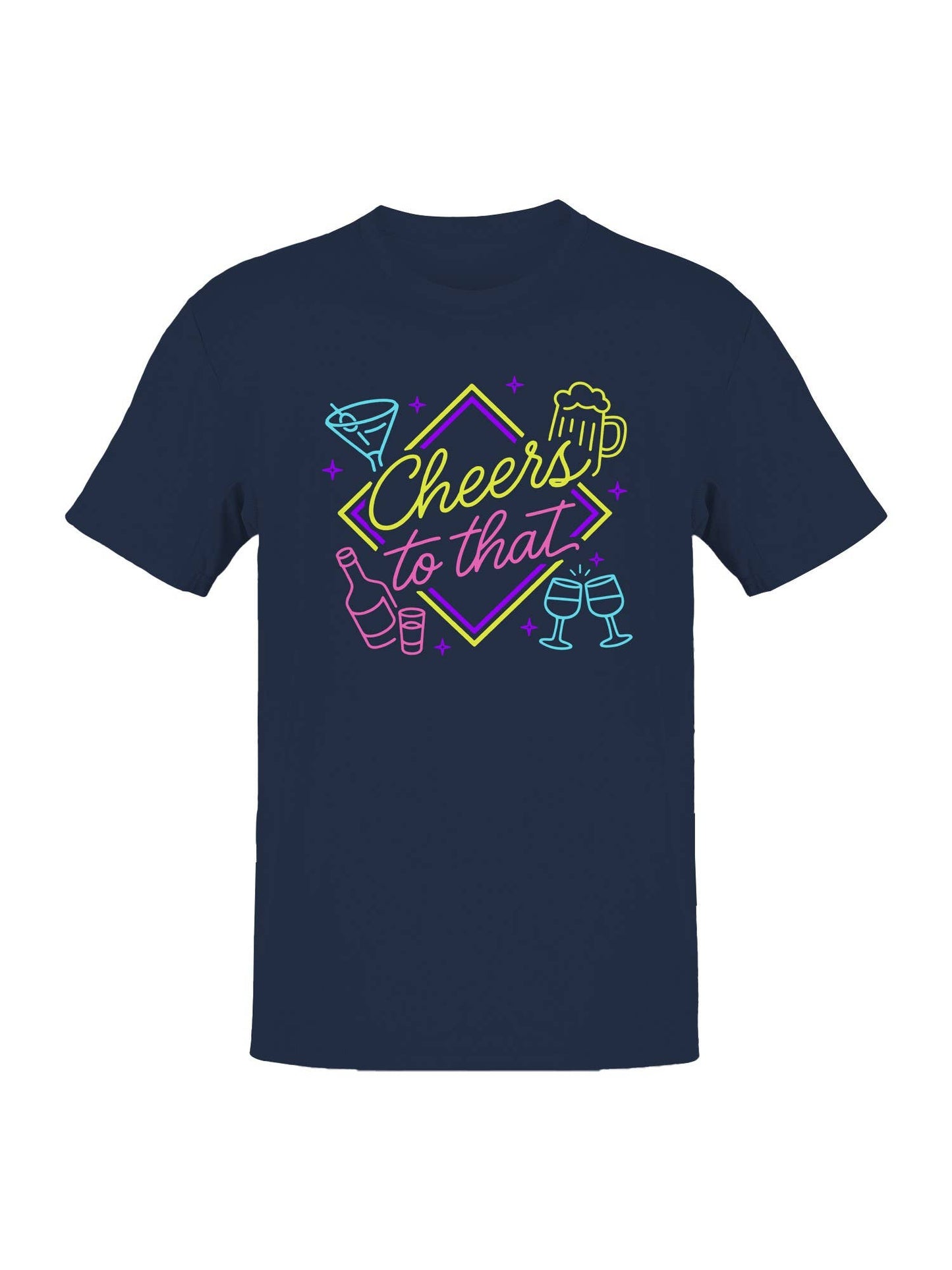 Cheers To That Neon Celebration Men's T-Shirt