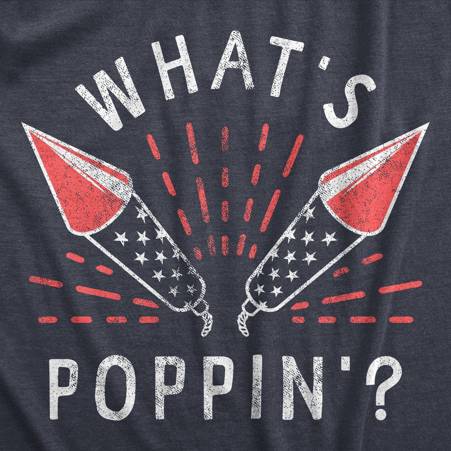 Whats Poppin Men's Tshirt Fourth of July Graphic Tee Western