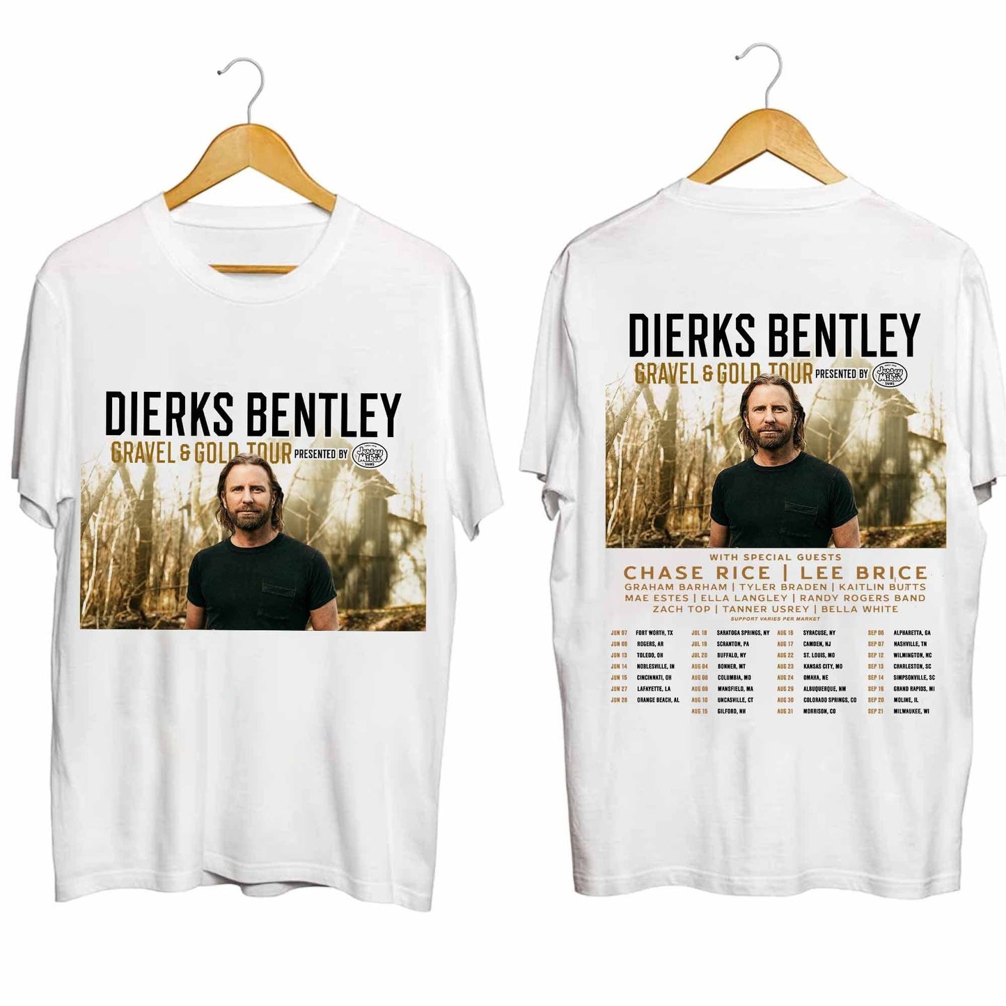 Dierks Bentley 2024 Gravel & Gold Tour Shirt - Fan Tee