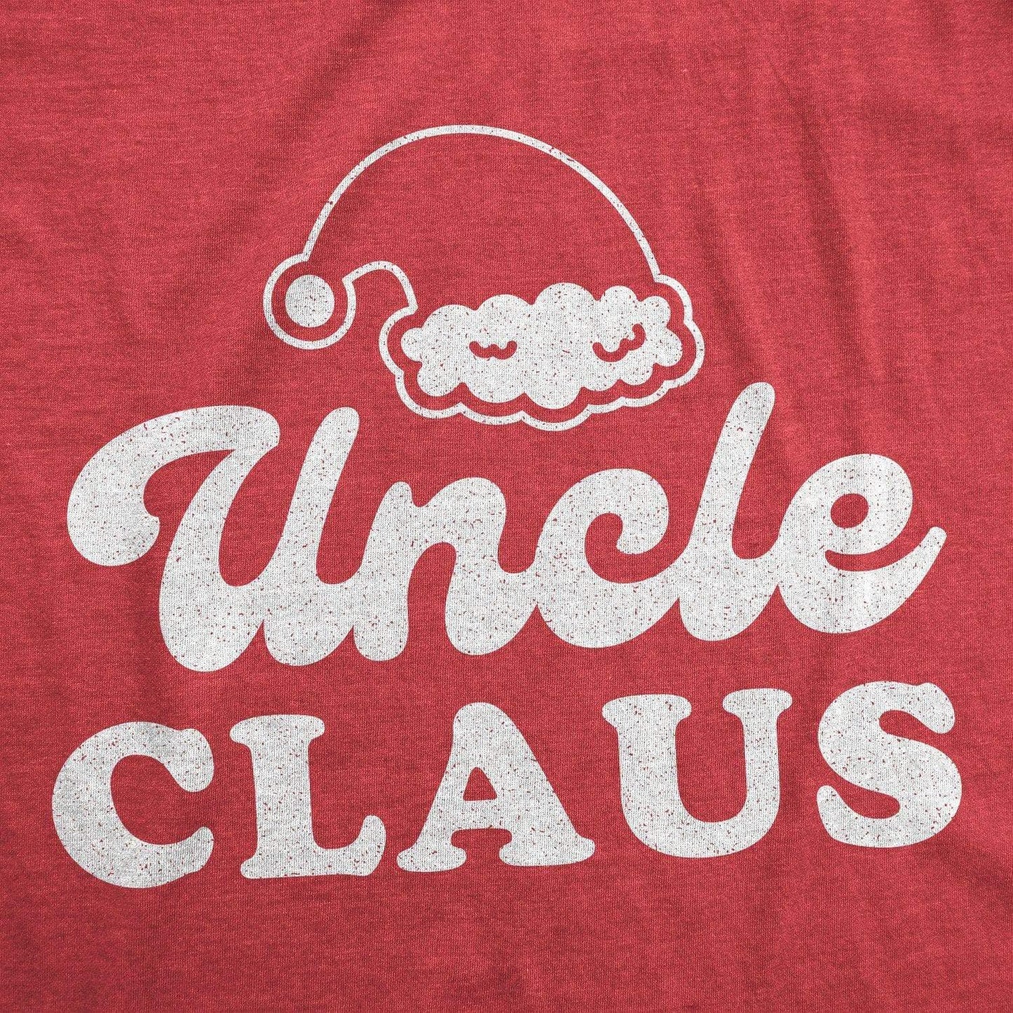 Uncle Claus Men's Tshirt Christmas Graphic Tee Western T