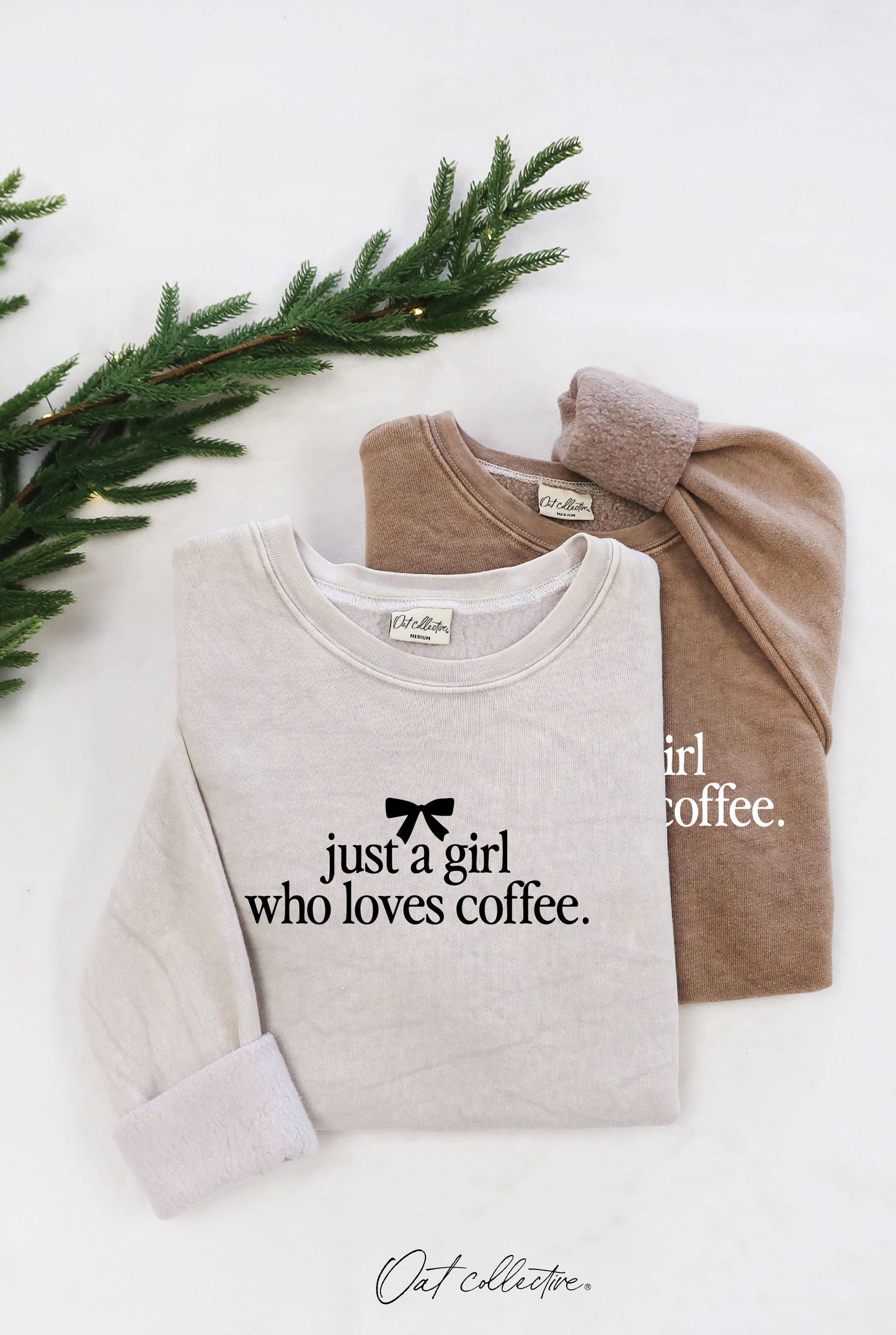 Just A Girl Who Loves Coffee Mineral Graphic Sweatshirt