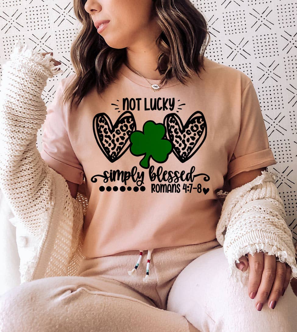 Not Lucky Simply Blessed - St. Patrick's Day Bible T-Shirt