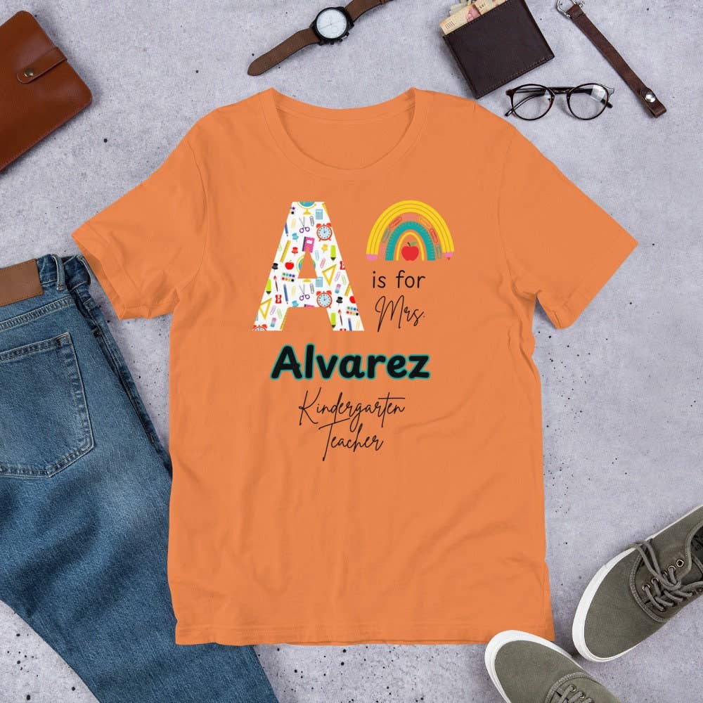T Is For Teacher Shirt - Perfect Gift For Educators