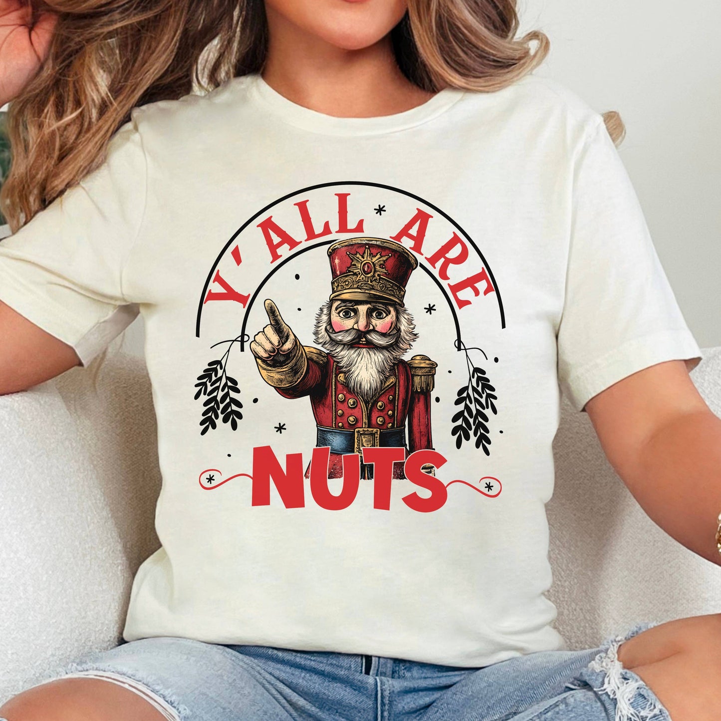 Yall Are Nuts Christmas 2025 Graphic Tee | Bella Canvas