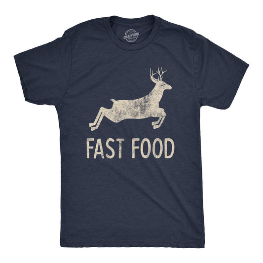 Fast Food Deer Mens Funny Hunting T Shirt Hunting Graphic