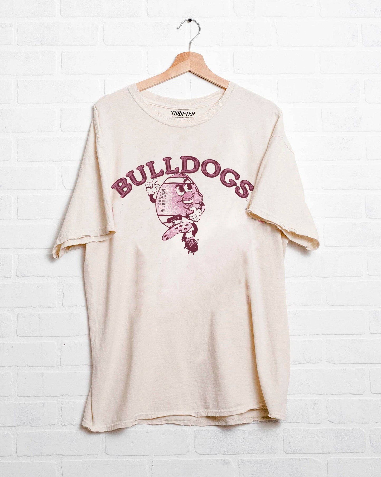 Mississippi State Bulldogs Football Run Thrifted Tee