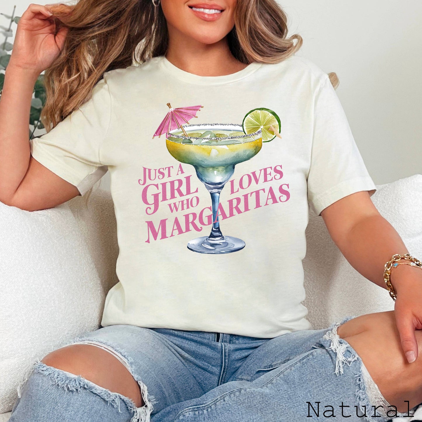 Just A Girl Who Loves Margaritas Graphic Tee| Bella Canvas