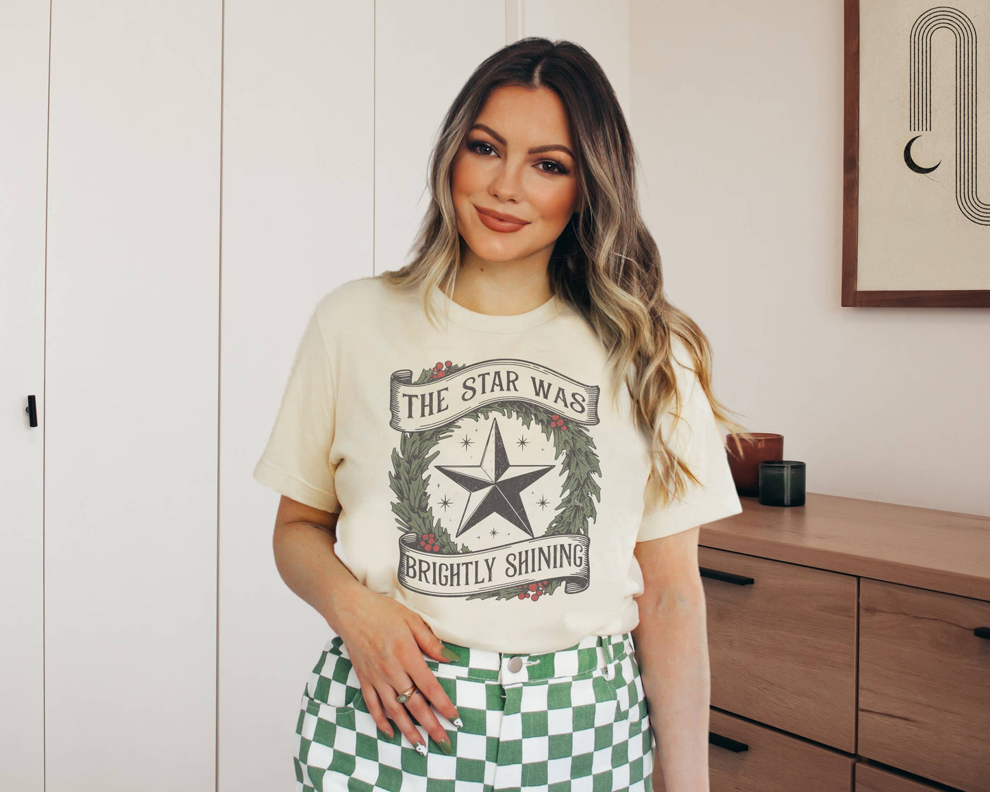 The Star Was Brightly Shining Graphic Tee Holiday