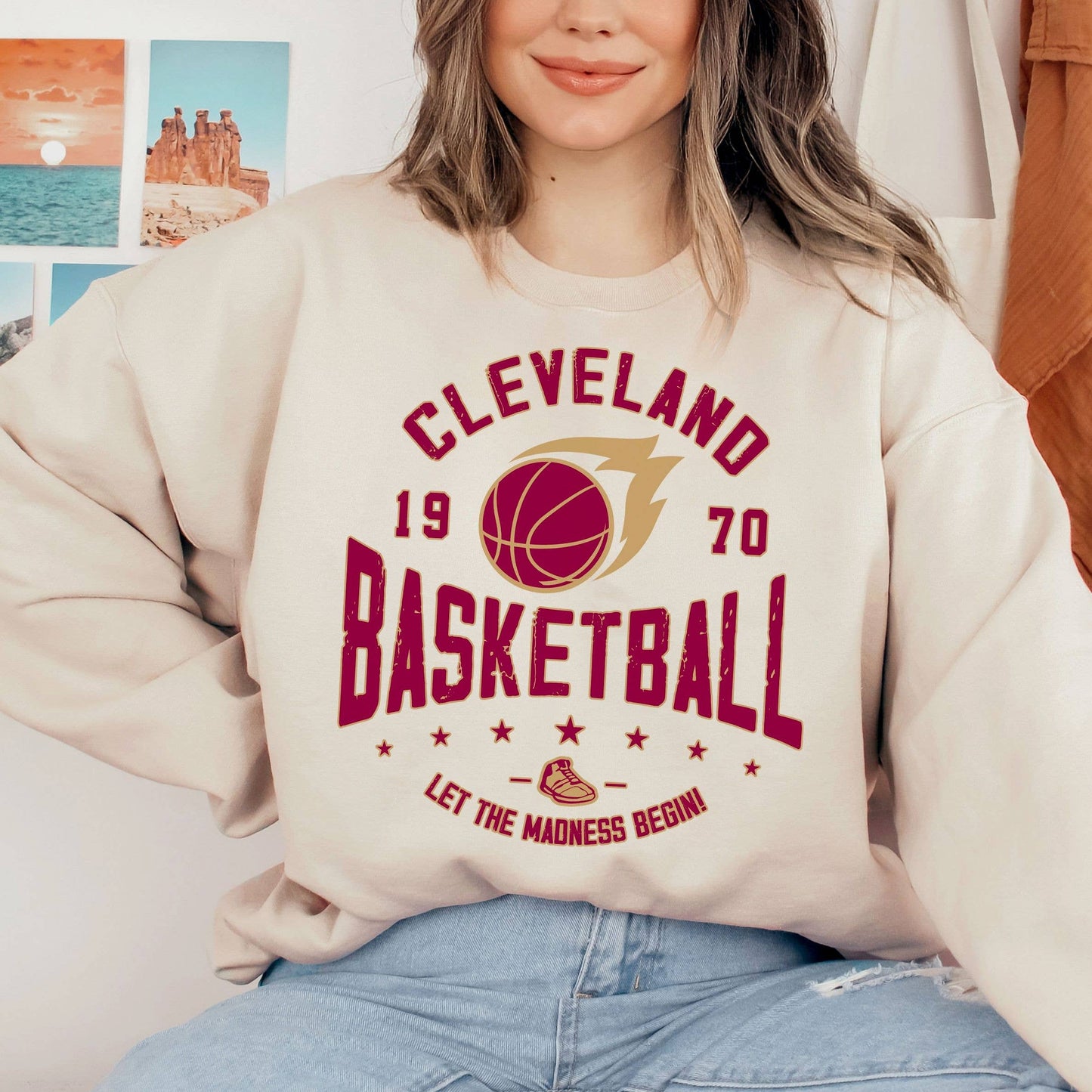 Cleveland Basketball Fan Sweatshirt – Vintage Cavalier