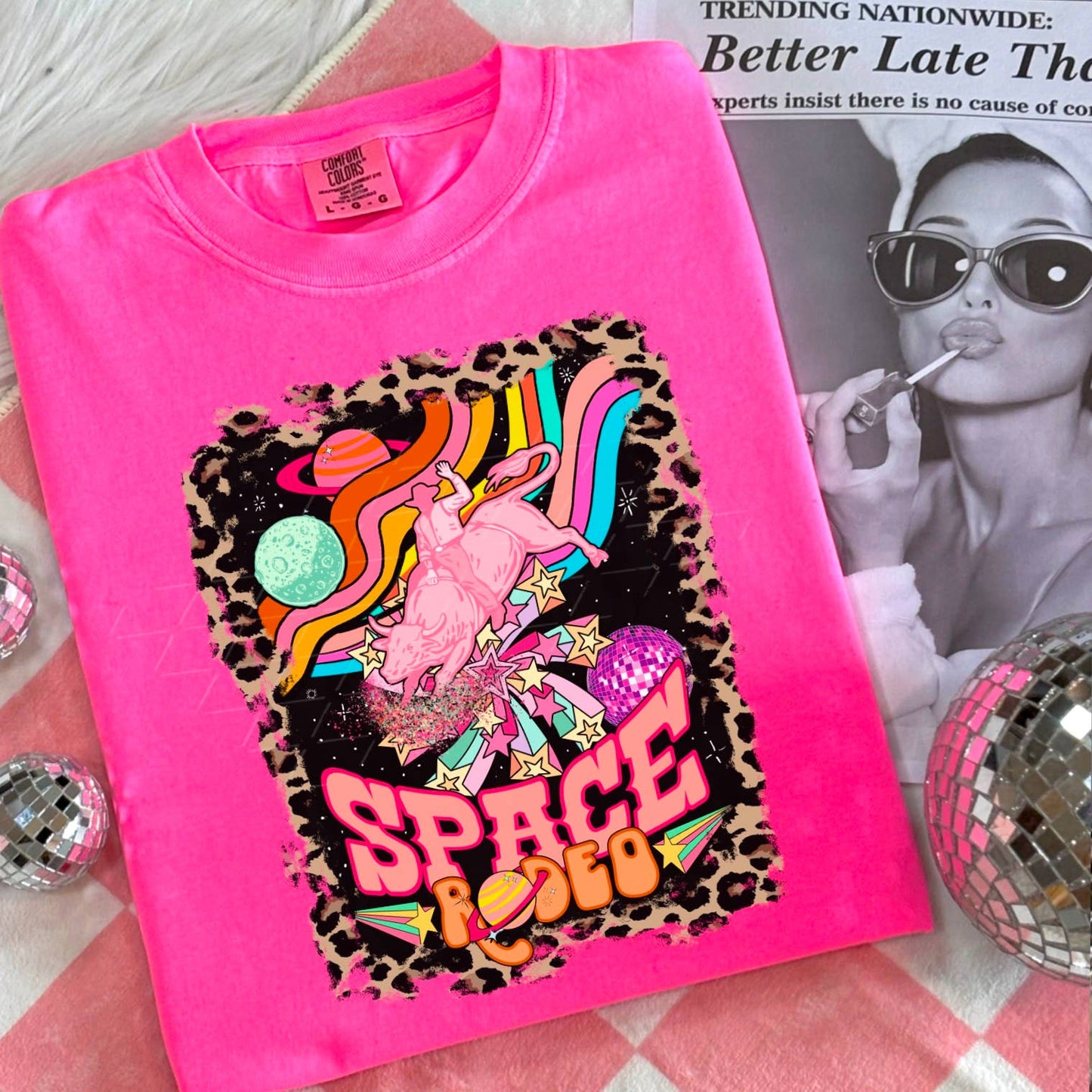 Space Rodeo Edgy Western Graphic Tee | Comfort Colors