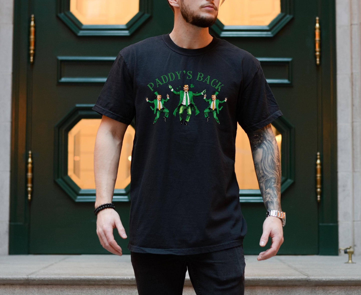 Funny Trump St. Patrick's Day Shirt Shamrock & Drinking Tee
