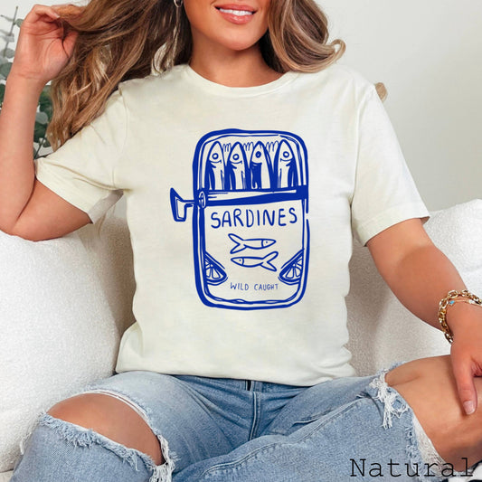 Sardines Coastal Women’S Graphic Tee Bella Canvas