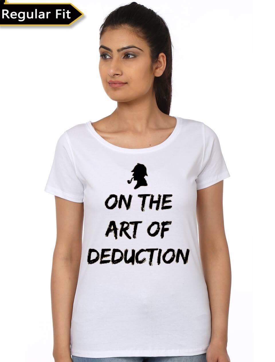 On The Art Of Deduction Sherlock Holmes White T-Shirt