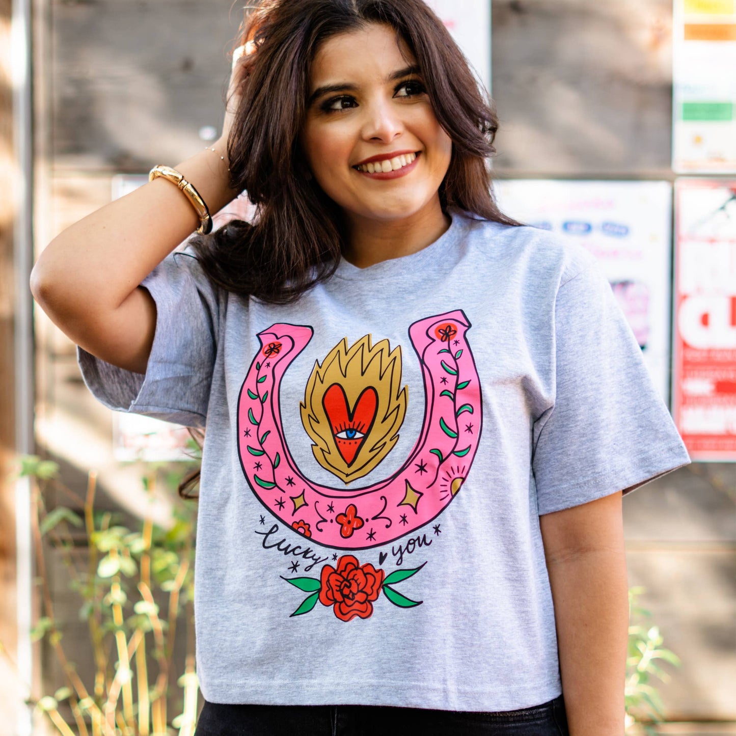 Western Tee, Western Shirt Lucky You Horseshoe Graphic Tee