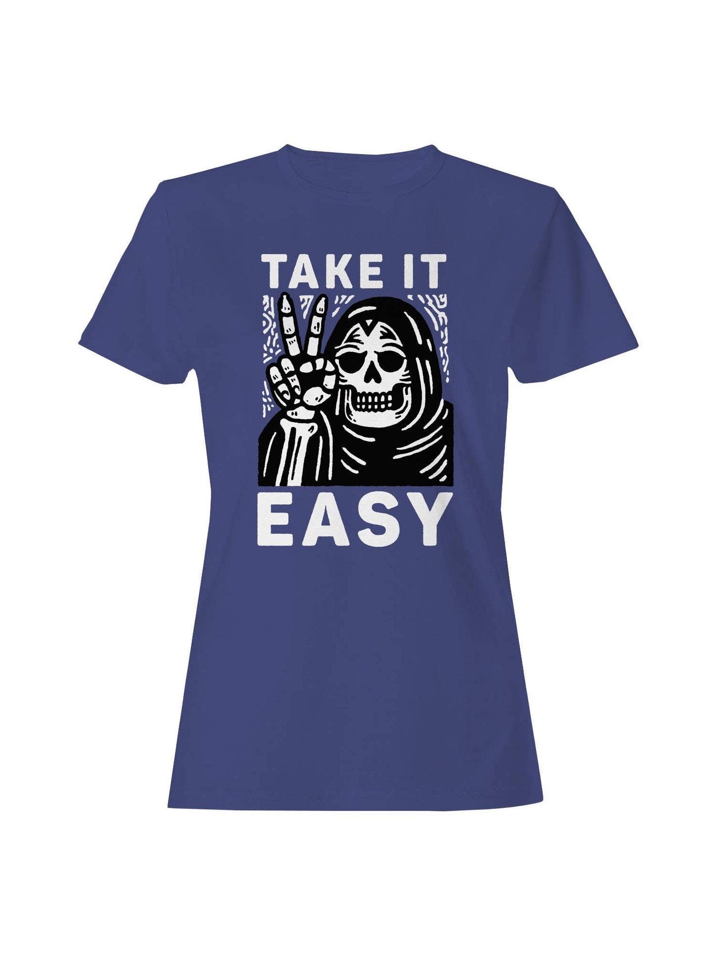 Take It Easy Skeleton Art Women's T-Shirt