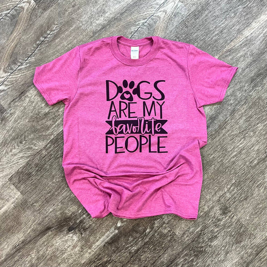 Dogs Are My Favorite People On Heather Berry Tee