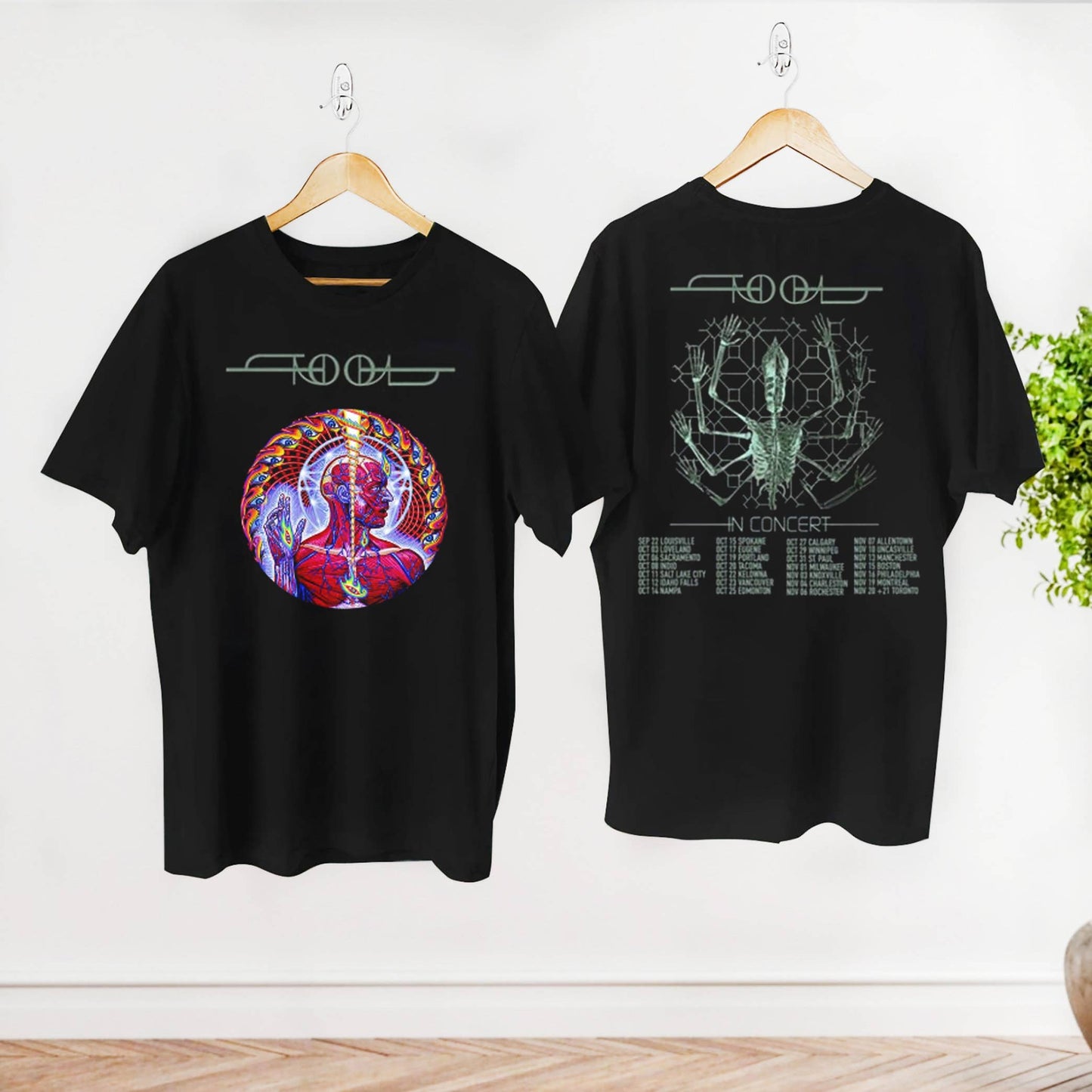 Tool Psychedelic Artwork T-Shirt with in Concert Tour Dates