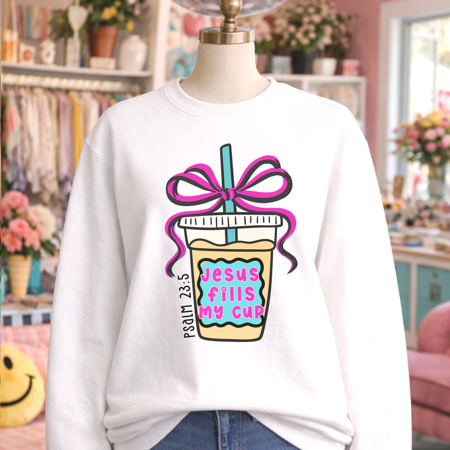 Jesus Fills My Cup Christian Sweatshirt | Gildan Brand