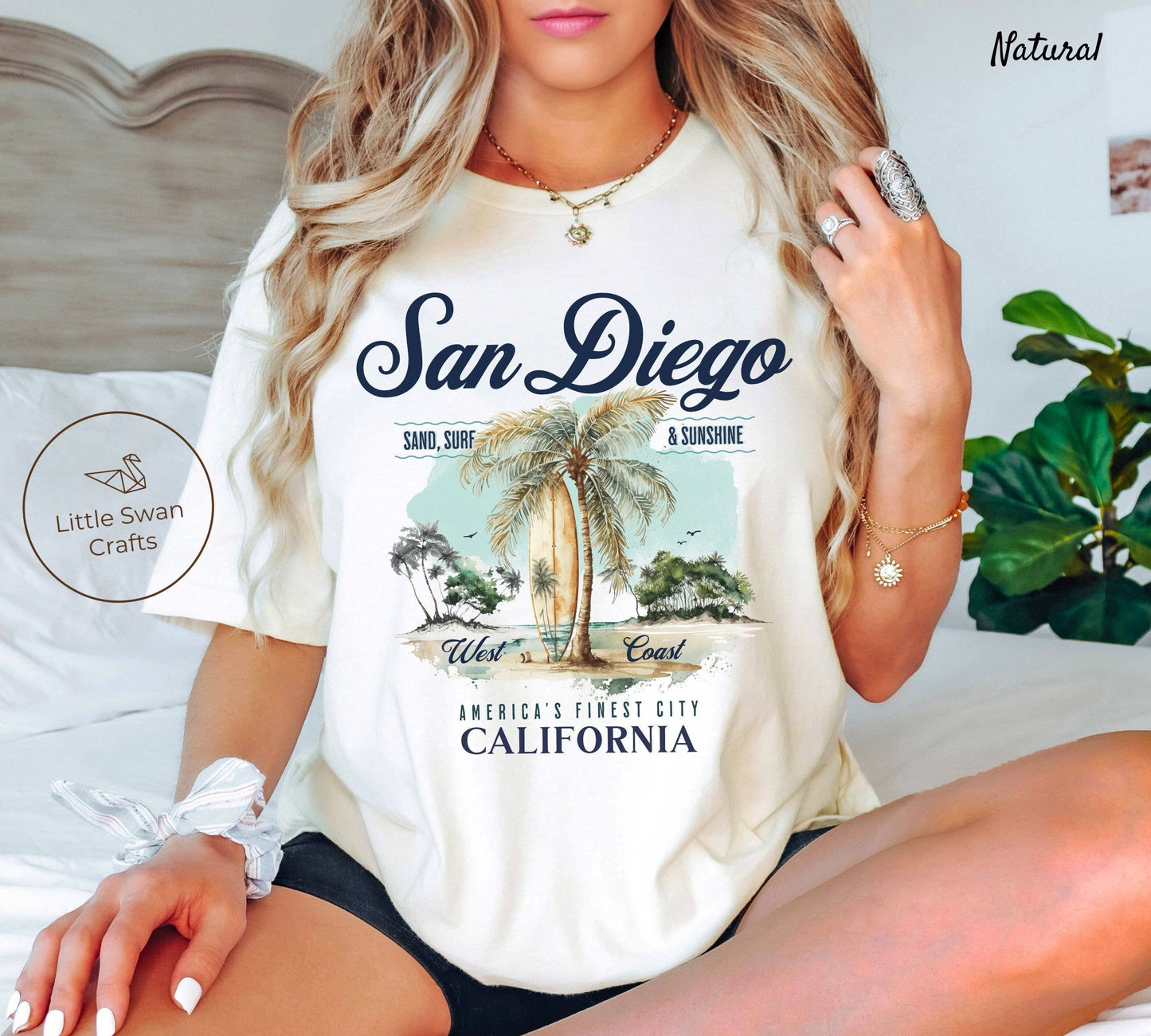 California Surfing Beach T-Shirt, Unisex
