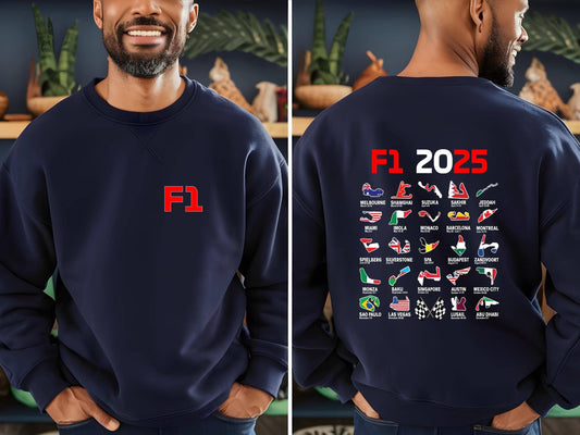 Formula 1 2025 Season Grand Prix Circuits Tee