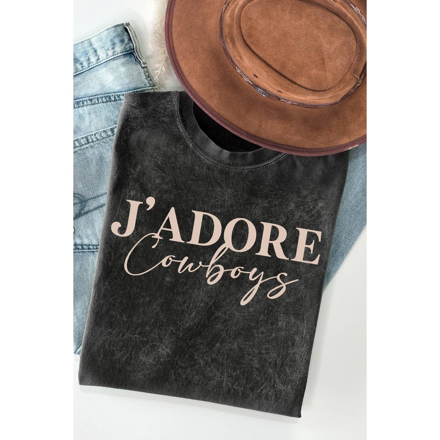 Jadore Cowboys Mineral Wash T Shirt