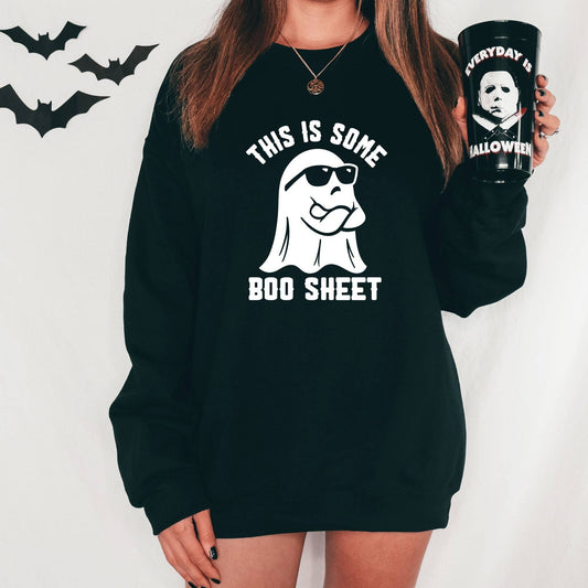 Funny Ghost Spooky Halloween Crewneck Sweatshirt Hoodie