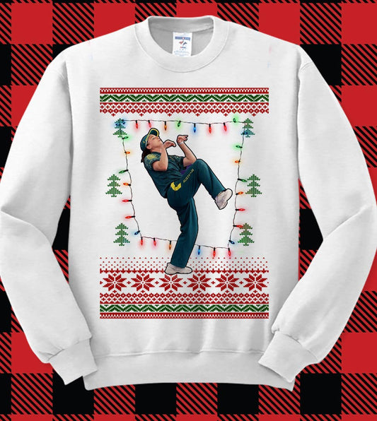 Raygun Break Dancing - Funny Ugly Christmas Sweatshirt
