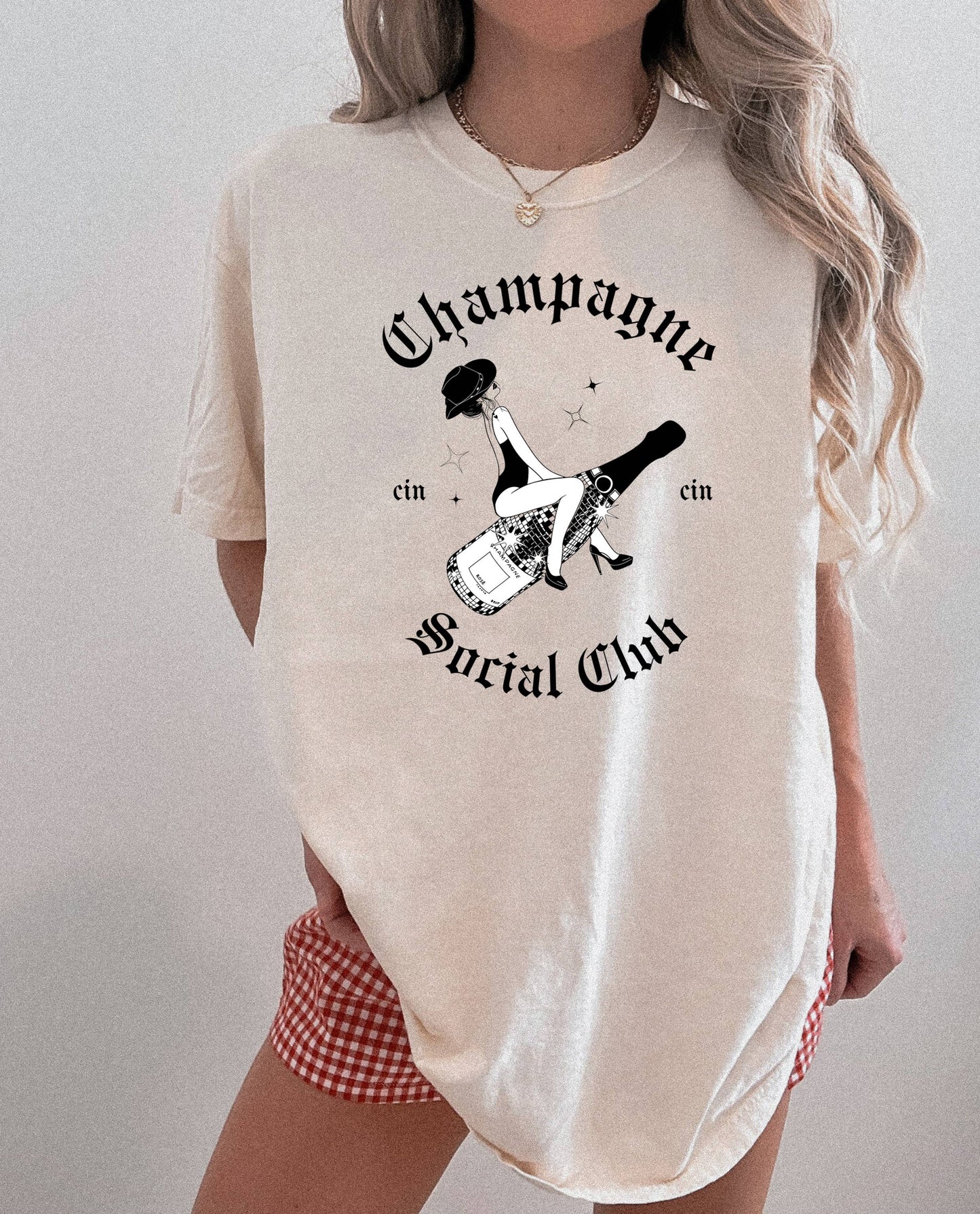 Champagne Social Club, Cocktail T Shirt, Graphic Tee