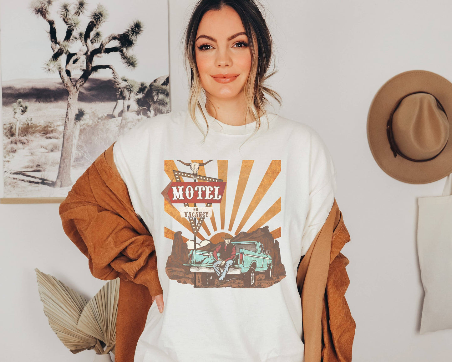 Cowboy Motel Graphic Tee | Western Shirt | Cactus Tee