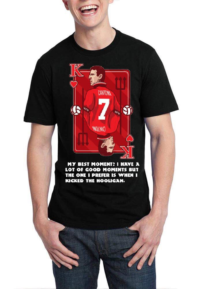 The King Cantona – Manchester United Black T-Shirt