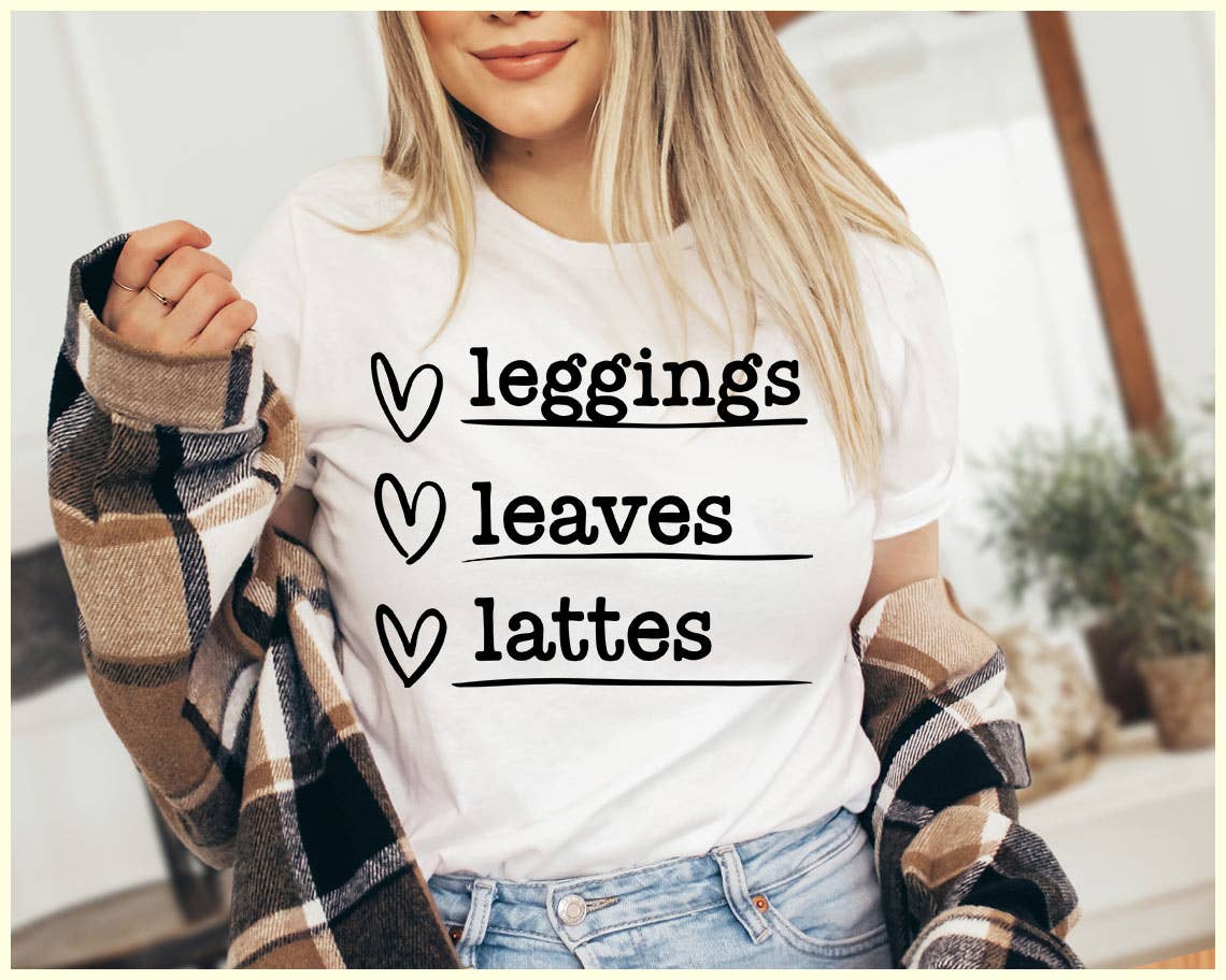 Leggings Leaves Latter - Fall Pumpkin Thanksgiving Shirt