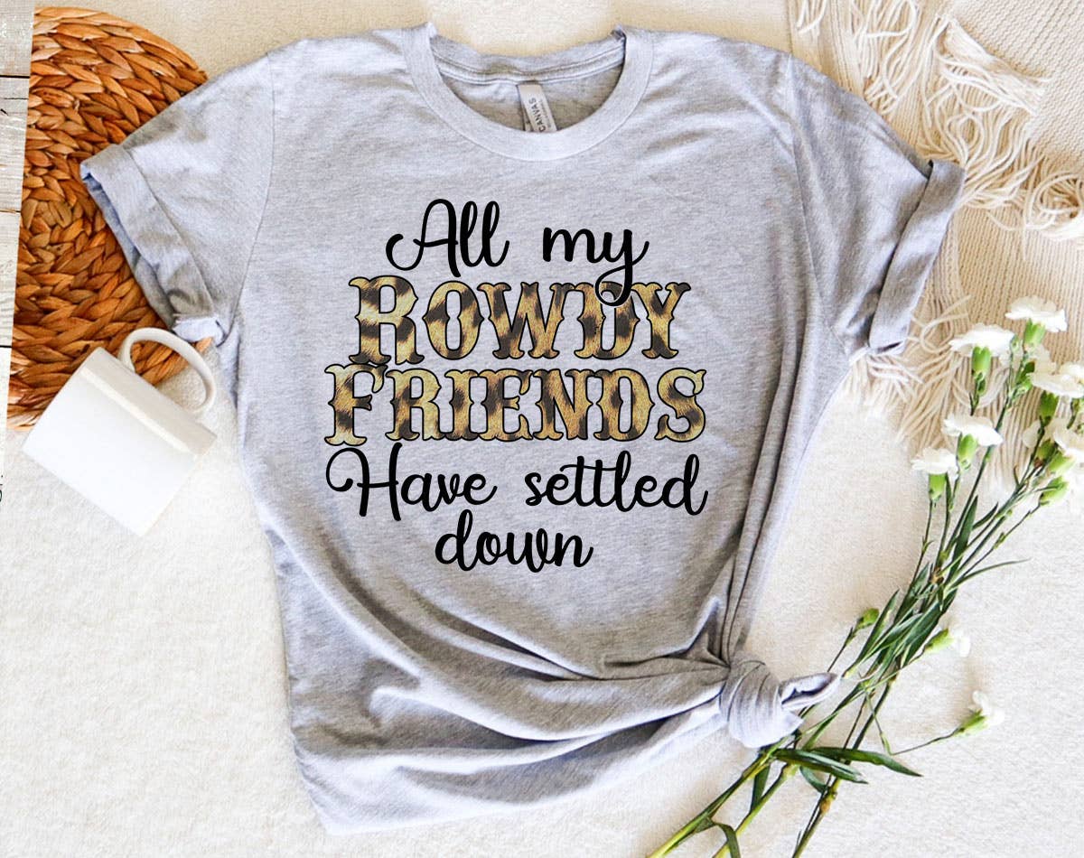 All My Rowdy Friends Settled Down - Country Music T-Shirt