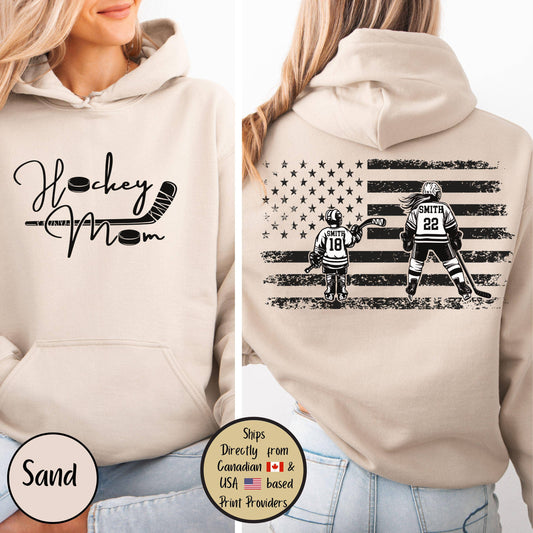 Hockey Mom USA Flag Sweatshirt