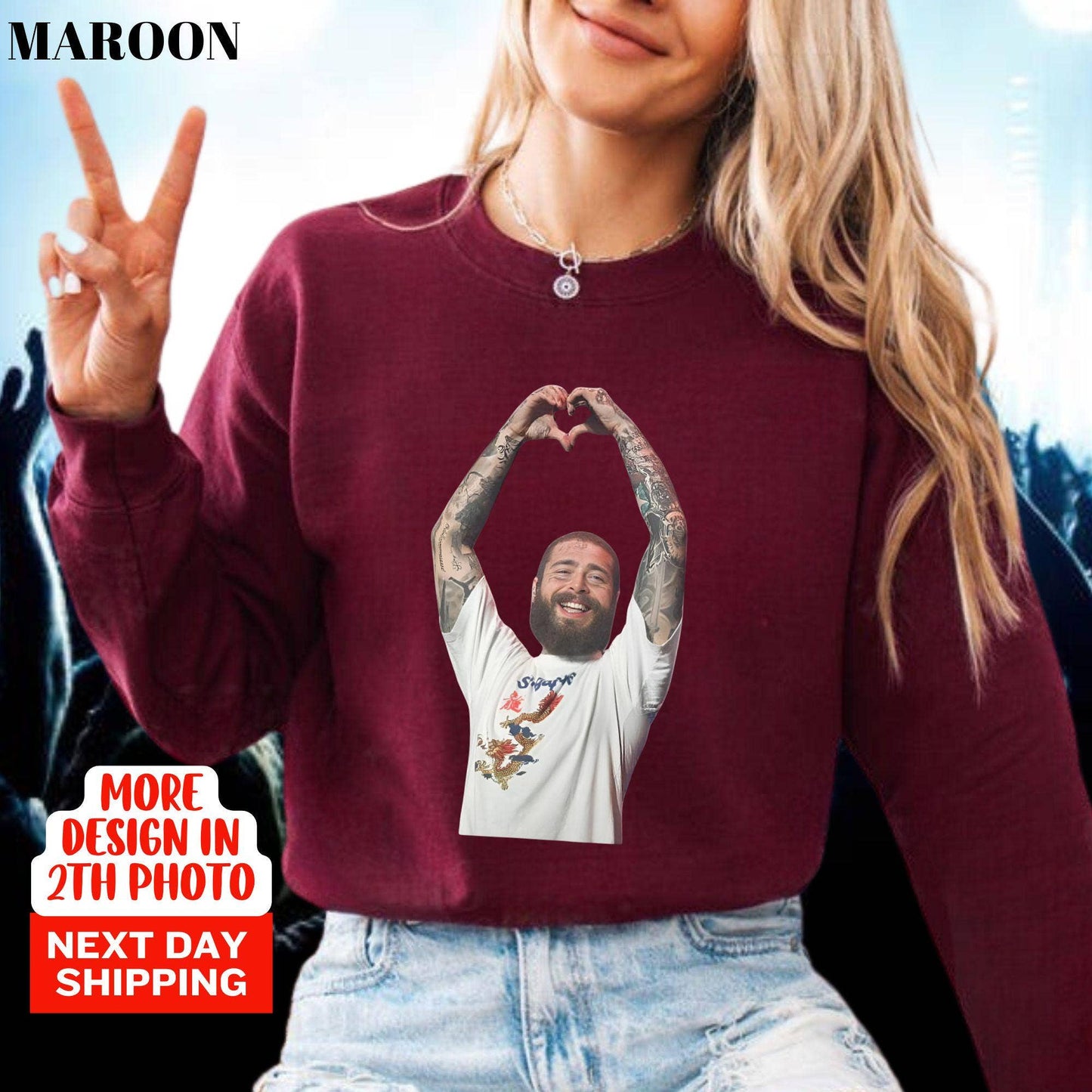 Post Malone Vintage Big Ass Stadium Tour 2025 Sweatshirt