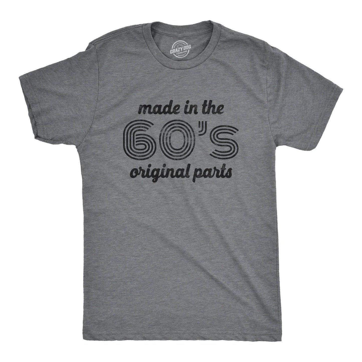 Made in the 60s Original Parts Men's Tshirt Retro Graphic
