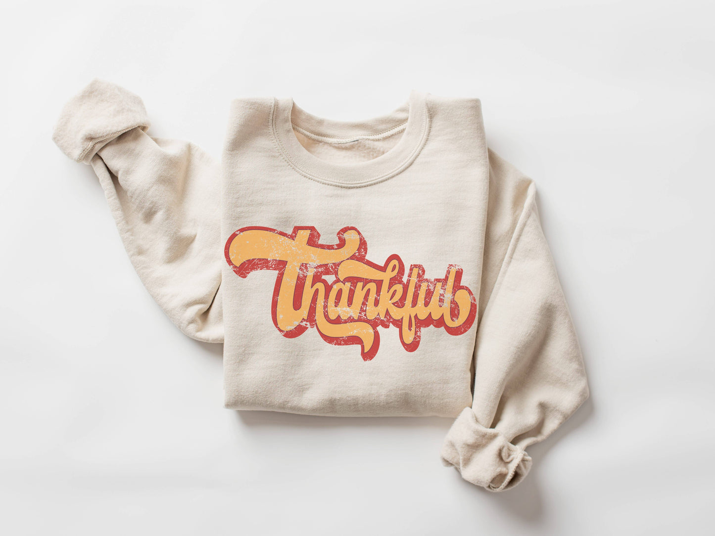 Thankful Retro Shadow Crew Neck Sweatshirt | Fall