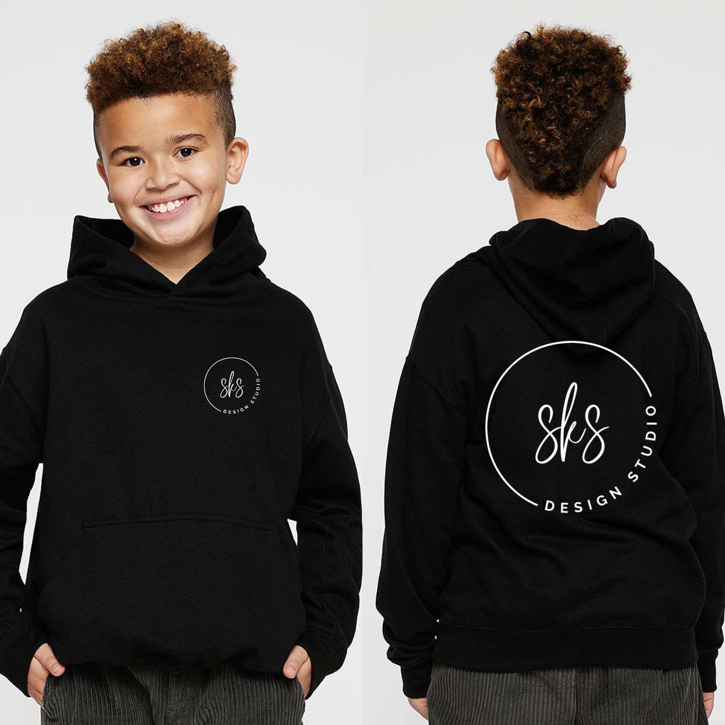 Custom Logo | Youth Hoodie Sweatshirt [Lat]